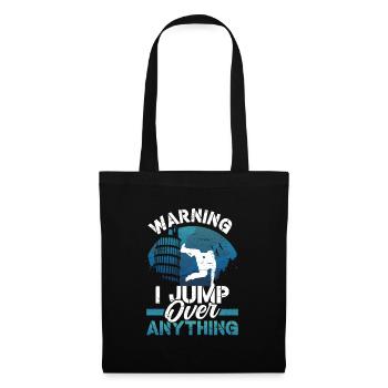 Run Jump Flip Freerunning Acrobatic Parkour - Tote Bag - black - Front