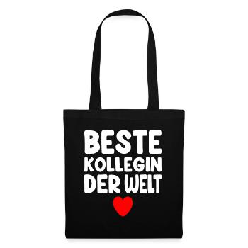 Beste Kollegin Der Welt - Stoffbeutel - Schwarz - Vorne
