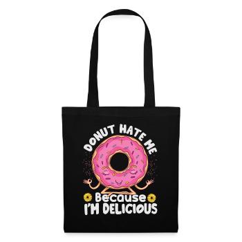 Donut Hate Me Because I’m Delicious - Pâtisseries - D - Sac en tissu - noir - Devant