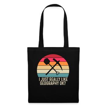 J’aime juste la géographie très bien? Géographe - Sac en tissu - noir - Devant
