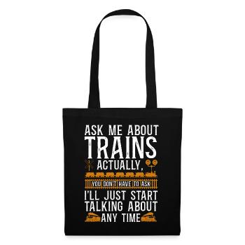 Conducteur de train à vapeur Trainspotting - Sac en tissu - noir - Devant