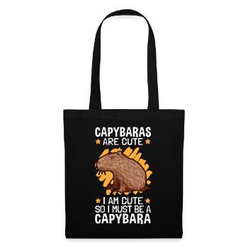 Je suis un Capybara capybara - Sac en tissu - noir - Devant