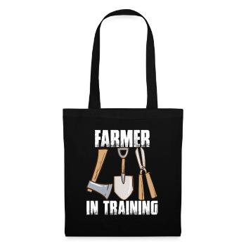 Agriculteur en formation Agriculture agricole Drôle d’agriculteur - Sac en tissu - noir - Devant