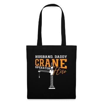 Grutier Grutier Ouvrier de la Construction Cadeau de Construction - Sac en tissu - noir - Devant