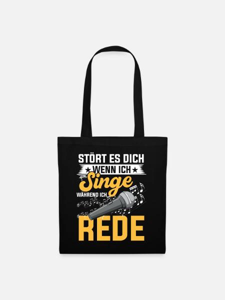Musical Sängerin Design für Musikliebhaber - Stoffbeutel - Schwarz