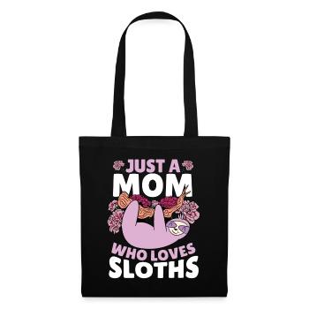 Juste une maman qui aime les paresseux Paresseux Maman - Sac en tissu - noir - Devant