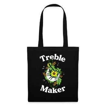 Treble Maker Funny Musician Gift Treble Clef - Tote Bag - black - Front