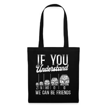Conducteur de train diesel de marchandises - Sac en tissu - noir - Devant