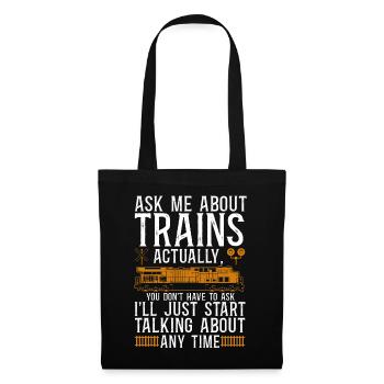 Conducteur de train diesel de marchandises - Sac en tissu - noir - Devant