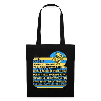 July Cancer Facts Funny Zodiac Sign T Shirt - Tote Bag - black - Front