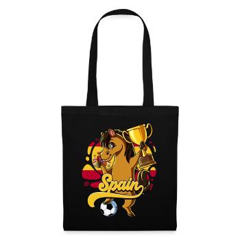 Spanien Fußball - Stoffbeutel - Schwarz - Vorne