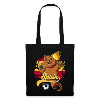 Spanien Fußball - Stoffbeutel - Schwarz - Vorne