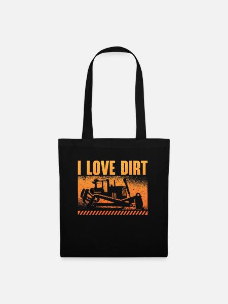 Bagger Planierraupe Bauarbeiter Bulldozer Geschenk - Stoffbeutel - Schwarz