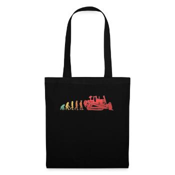 Bagger Planierraupe Bulldozer Bauarbeiter Geschenk - Stoffbeutel - Schwarz - Vorne