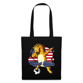 Usa Fußball - Stoffbeutel - Schwarz - Vorne