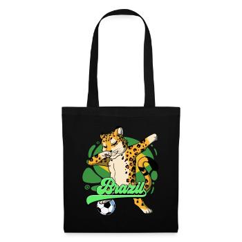 Brésil Football - Sac en tissu - noir - Devant