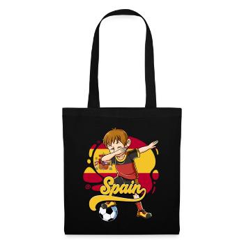 Spanien Fußball - Stoffbeutel - Schwarz - Vorne