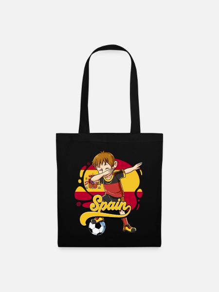 Spanien Fußball - Stoffbeutel - Schwarz