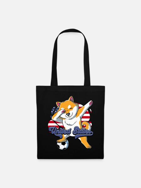 Usa Fußball - Stoffbeutel - Schwarz