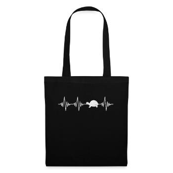 Battement de cœur de tortue - Sac en tissu - noir - Devant