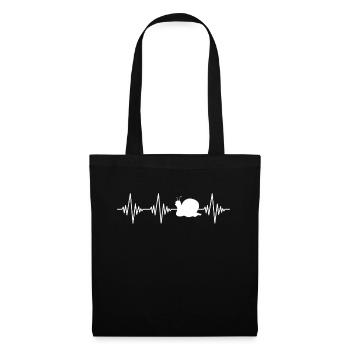 Snail Heartbeat - Tote Bag - black - Front