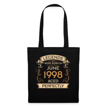 Geburtstag Legends Were Born In Juni 1998 - Stoffbeutel - Schwarz - Vorne