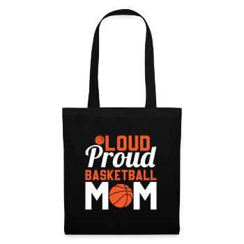 Laute Stolze Basketball-Mutter - Basketballer - Stoffbeutel - Schwarz - Vorne
