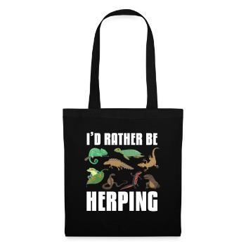 I would rather ping reptile amphibians - Tote Bag - black - Front
