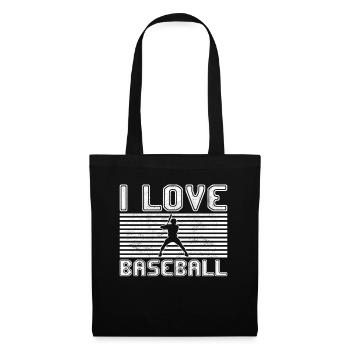 I love baseball - Tote Bag - black - Front