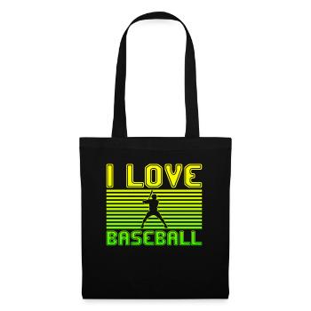 I love baseball - Tote Bag - black - Front