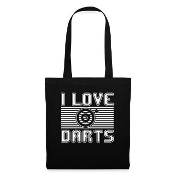 I love darts - Tote Bag - black - Front