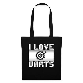 I love darts - Tote Bag - black - Front