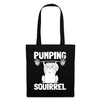 Pumping Squirrel Powerlifting Squirrel - Tote Bag - black - Front