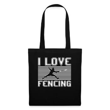 I love fencing - Stoffbeutel - Schwarz - Vorne