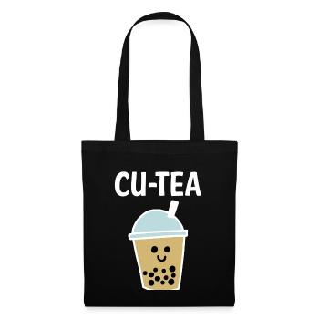 Cu-Tea Bubble Tea Boba Tea Shirt Cadeau - Sac en tissu - noir - Devant