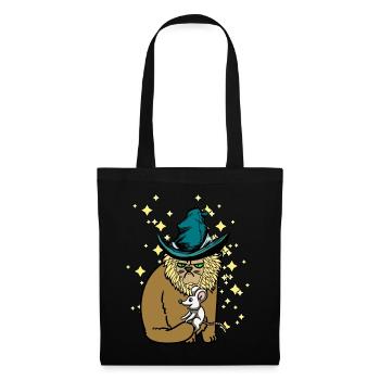 Cat Mouse Fantasy Fairytale Personnage Sorcier Enfants - Sac en tissu - noir - Devant