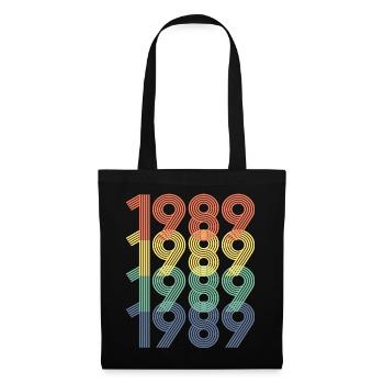1989, Vintage 35e anniversaire hommes femmes 35 ans - Sac en tissu - noir - Devant