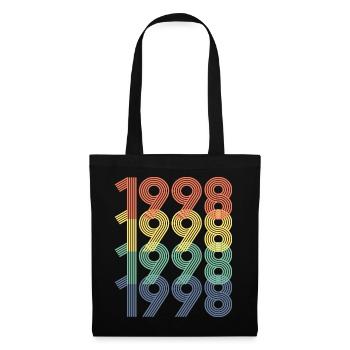 Cool Retro 1998, 24 Years Old, 24th Birthday Gift - Tote Bag - black - Front