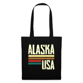Retro Vintage Alaska - Tote Bag - black - Front