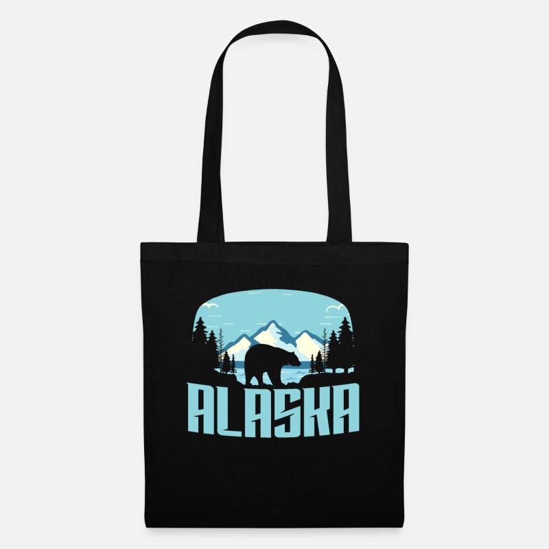 Alaska Wald Gebirge - Stoffbeutel - Schwarz