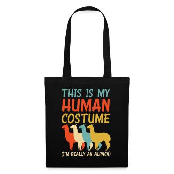 Costume rétro en alpaga - Sac en tissu - noir - Devant