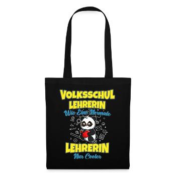 Volksschullehrerin Volksschule Lehrkraft Lehrerin - Stoffbeutel - Schwarz - Vorne