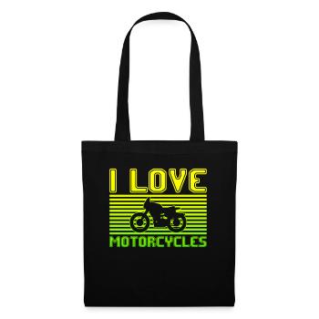 I love motorcycles - Tote Bag - black - Front