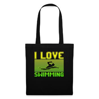 J’adore la natation - Sac en tissu - noir - Devant