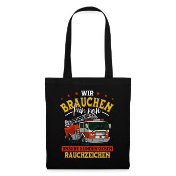 Feuerwehr Feuerwehrmann - Stoffbeutel - Schwarz - Vorne