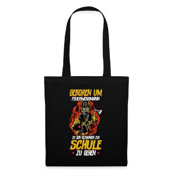 Feuerwehr Feuerwehrmann - Stoffbeutel - Schwarz - Vorne