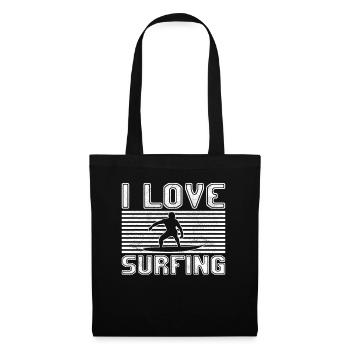 I love surfing - Tote Bag - black - Front