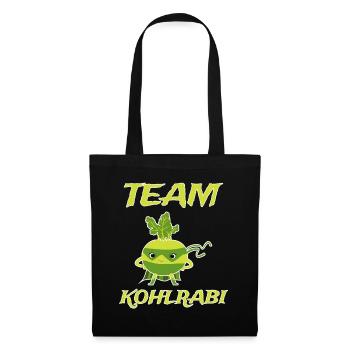 Kohlrabi Superheld Design Spruch - Stoffbeutel - Schwarz - Vorne