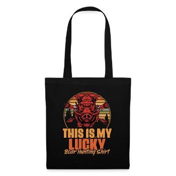 This Is My Lucky Funny Wild Boar Hunting Humor - Tote Bag - black - Front