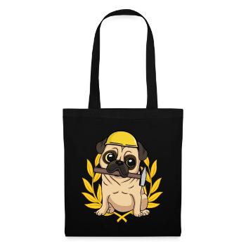 Chantier de chantier maître artisanat métiers métiers chien d’œuvre - Sac en tissu - noir - Devant